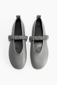 Ballet Flats with Scrunchie Detail