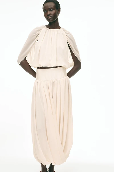 Draped Chiffon Skirt