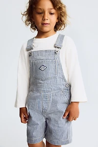 Cotton Denim Overall Shorts