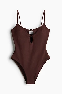 Padded-Cup High-Leg Swimsuit
