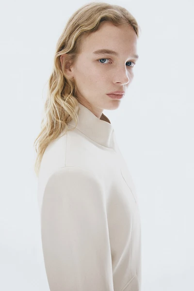 Brooch-Detail Wrap Jacket