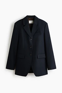Single-Breasted Twill Blazer