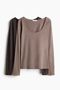 Lot de 2 hauts en jersey
