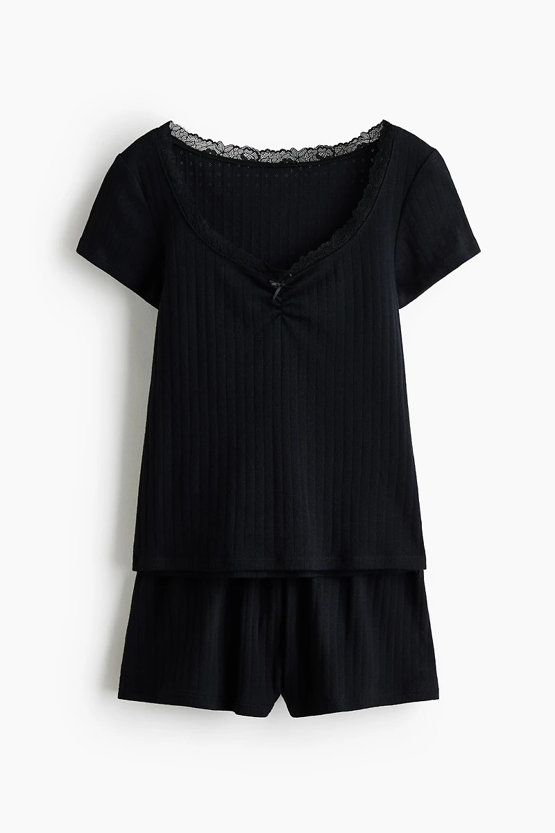 Pointelle Jersey Pajamas