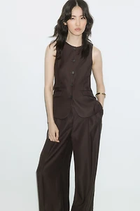 Wide-Leg Dress Pants
