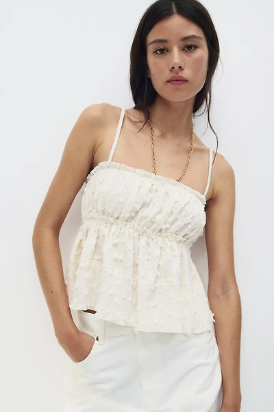 Textured Jersey Top