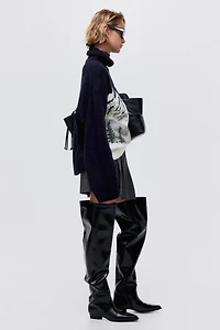 Jacquard-Knit Turtleneck Sweater