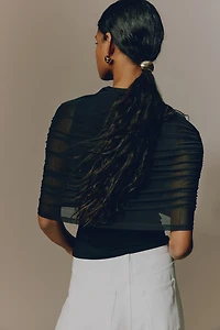 Cape-Detail Jersey Top