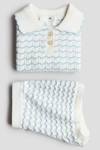 Ensemble 2 pièces en tricot pointelle