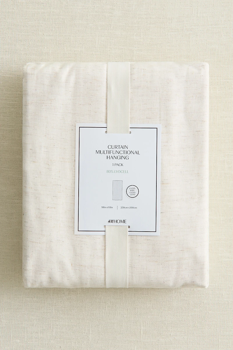 1-Pack Wide Lyocell-Blend Curtain Panel