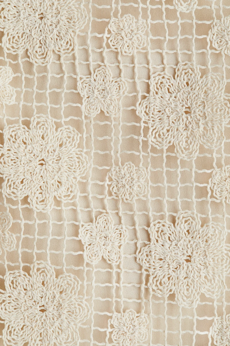 Crochet-Look Mini Skirt