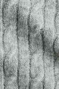 Blouson aviateur en tricot torsadé