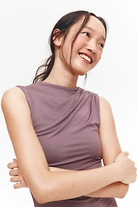 Draped Sleeveless Top
