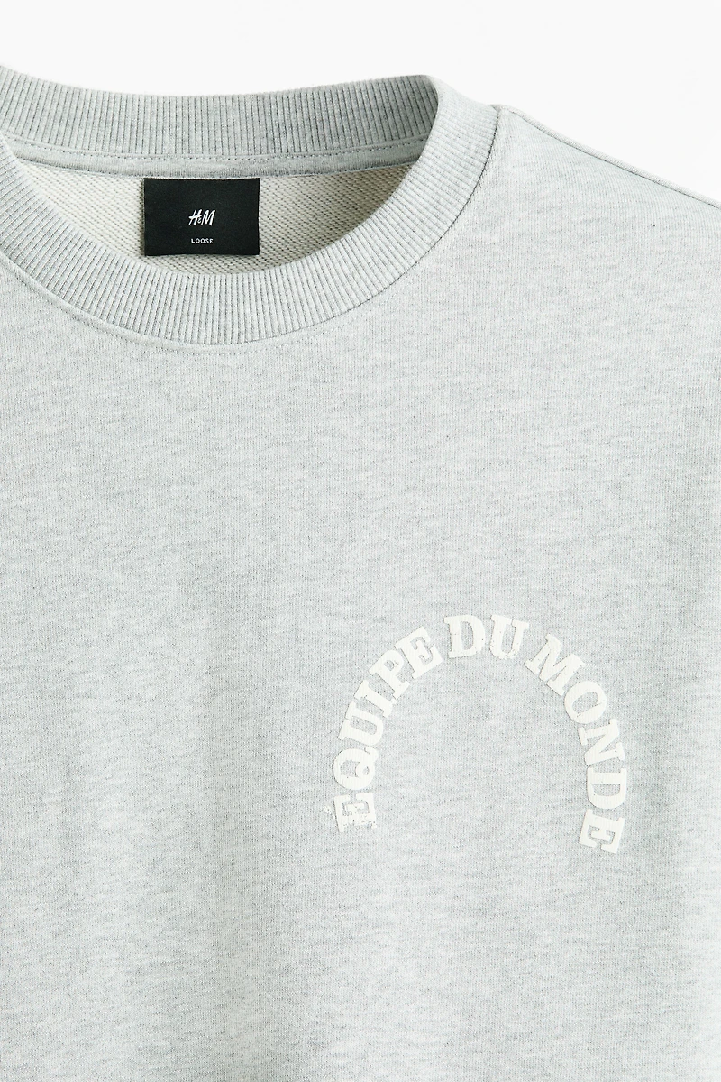 Loose-Fit Printed Sweatshirt