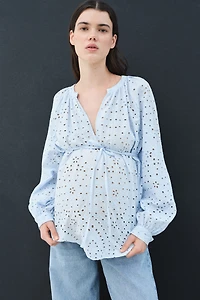 MAMA Before & After Eyelet-Embroidered Blouse