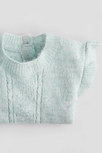 Flounce-Trimmed Sweater