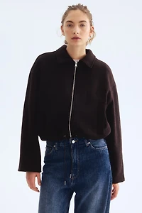 Veste courte en laine mélangée