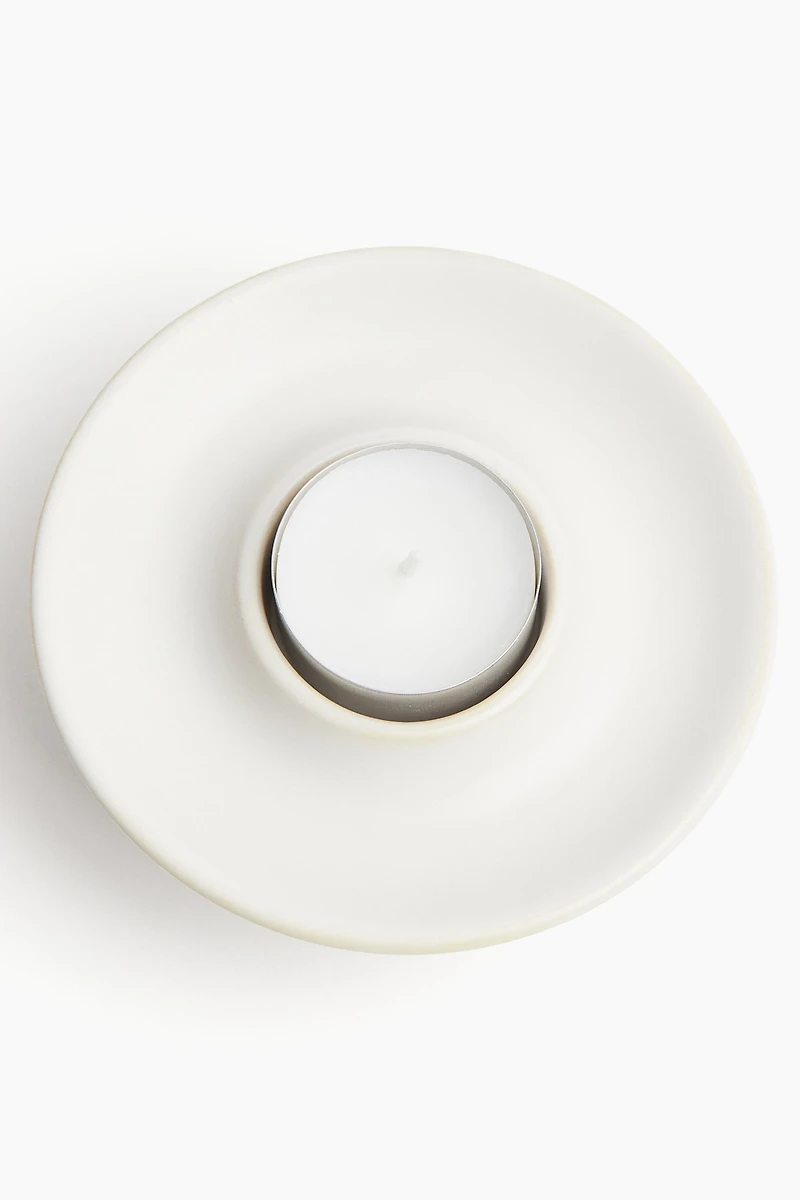 Bougeoir chauffe-plat en grès cérame