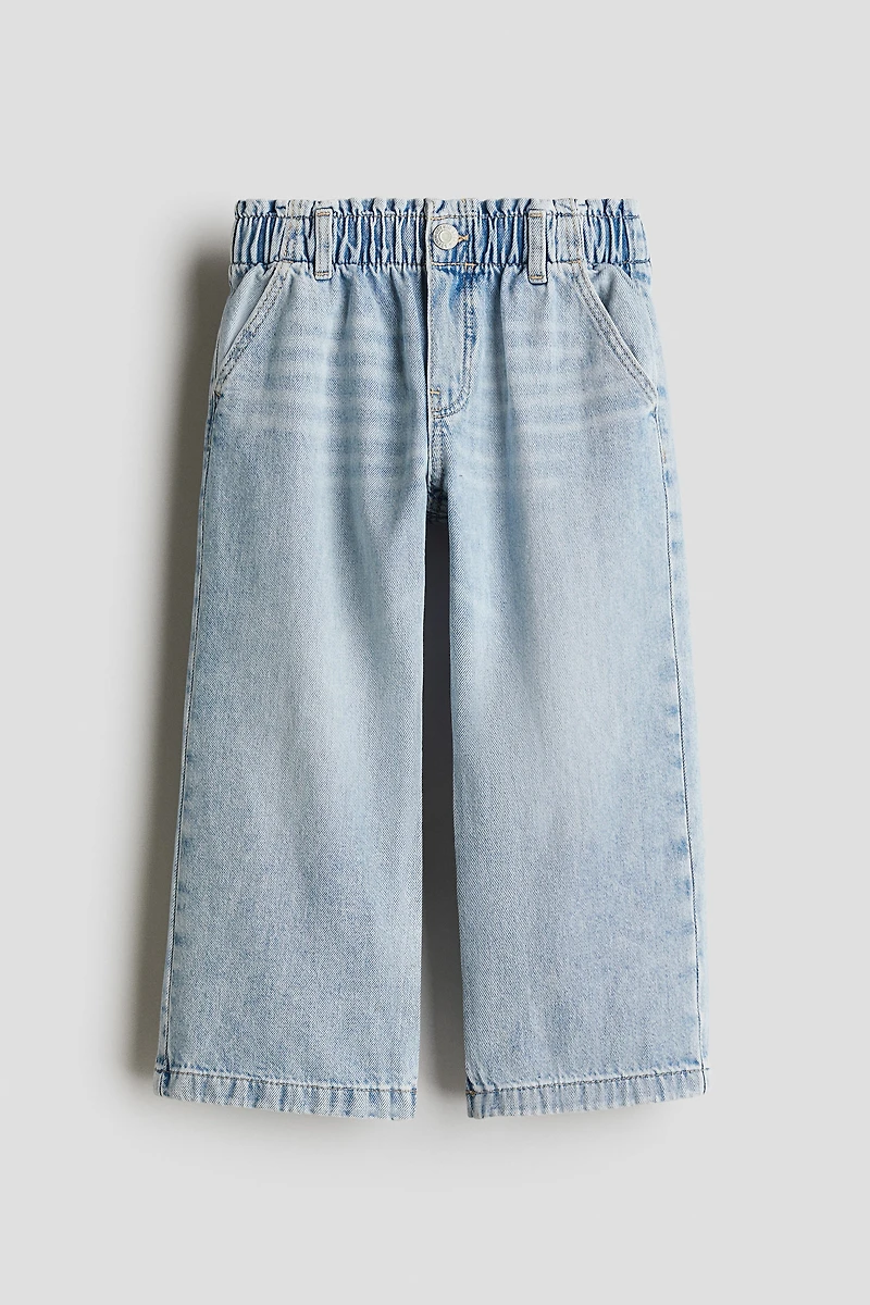 Wide Leg Paper-bag Jeans