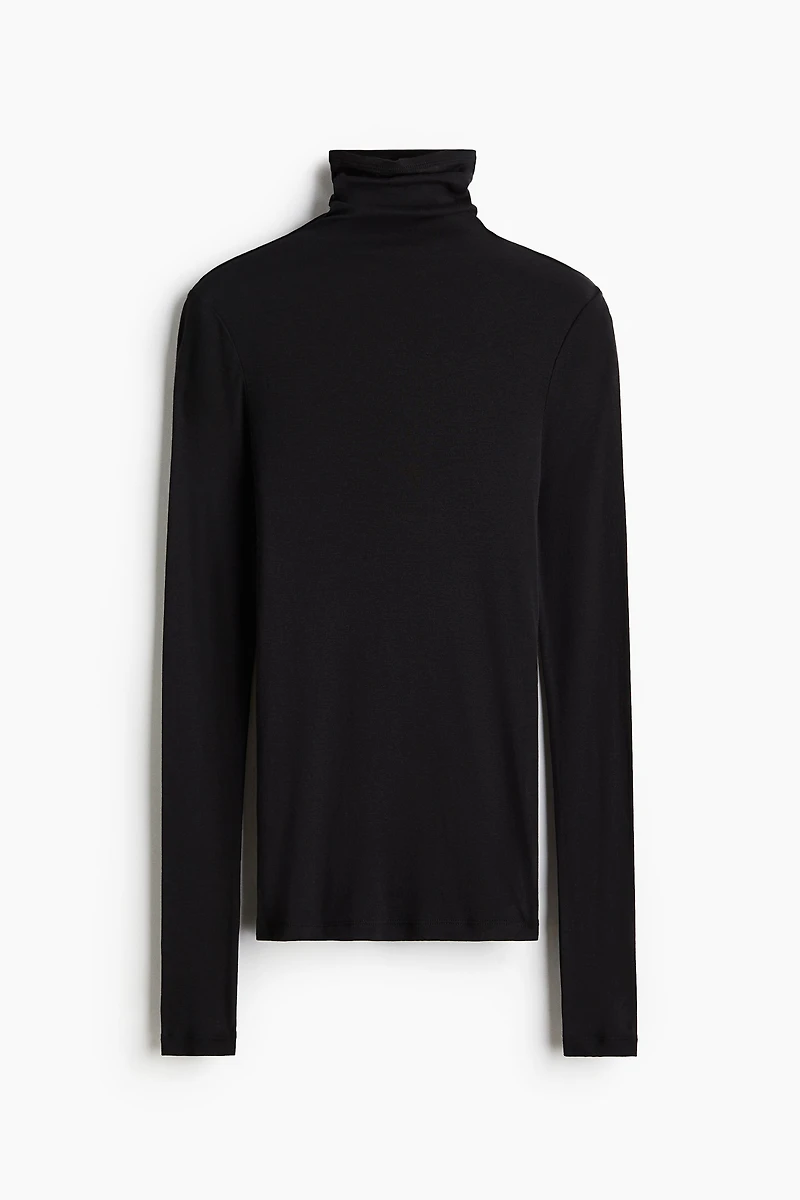 Pima Cotton Turtleneck Top