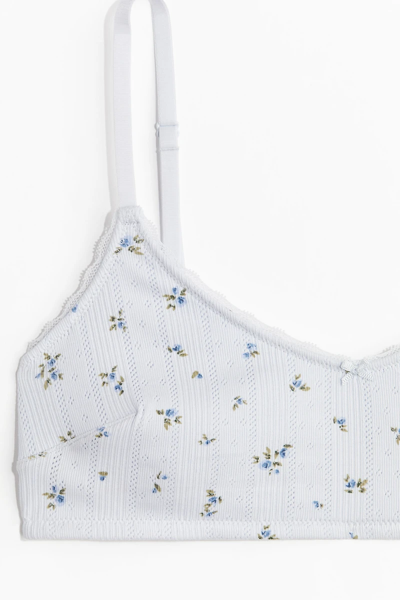 Padded Soft-Cup Pointelle Bra