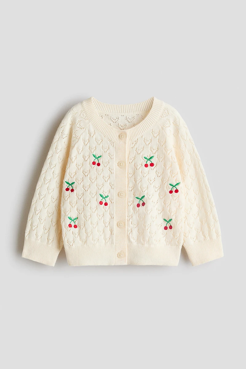 Embroidery-detail cardigan
