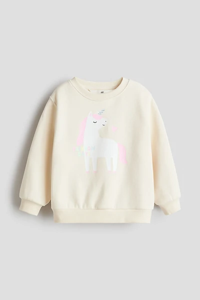 Printed Brushed-Inside Sweatshirt