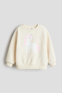Printed Brushed-Inside Sweatshirt