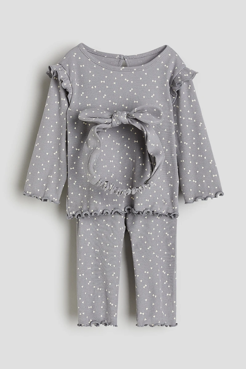 3-piece Ribbed Set
