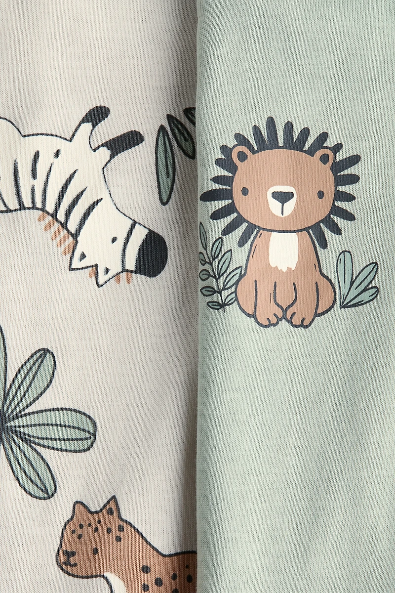 2-pack Cotton Pajama Jumpsuits