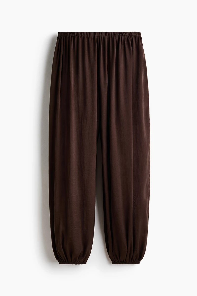 Pantalon à jambes ballon en satin