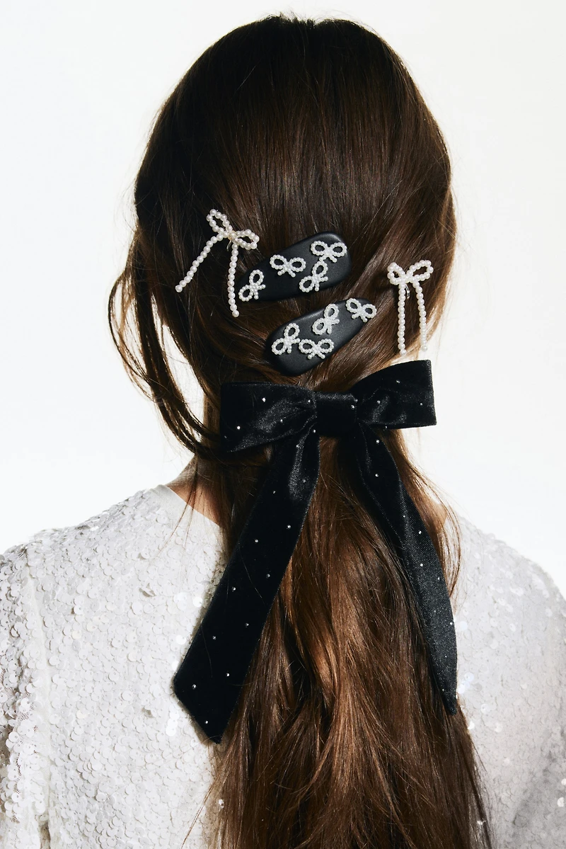 Lot de 2 barrettes ornementées