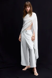 Dressy Linen-Blend Pants