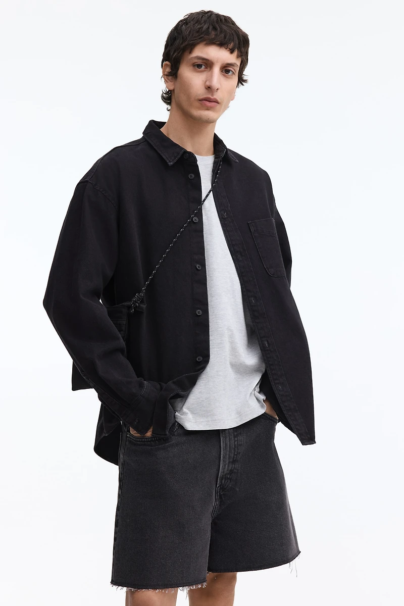 Short ample en denim