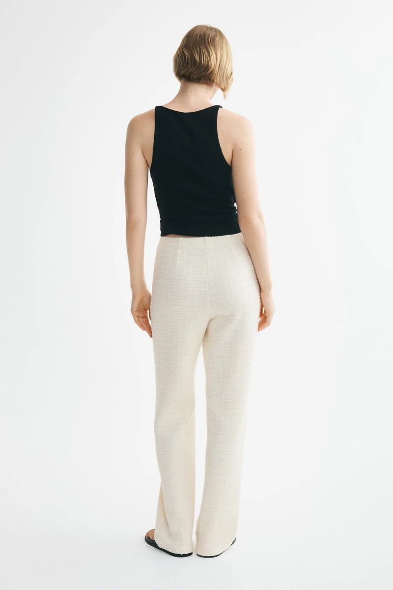 Pull-On Bouclé-Knit Pants