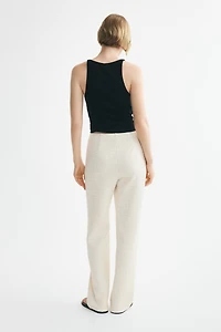 Pull-On Bouclé-Knit Pants