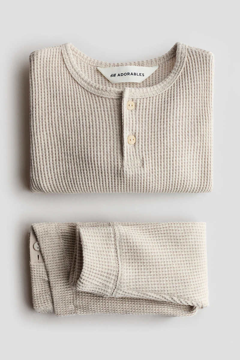 2-Piece Waffled Cotton Set