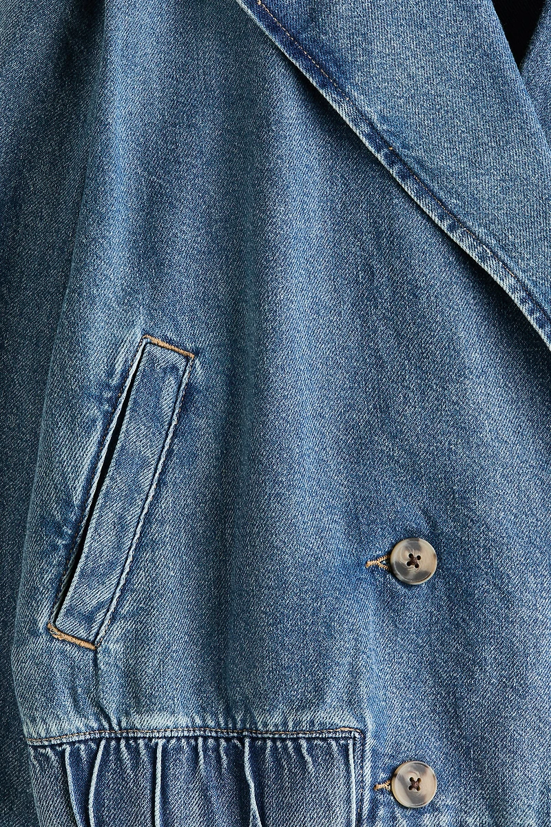 Double-Breasted Denim Jacket