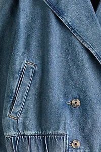Double-Breasted Denim Jacket