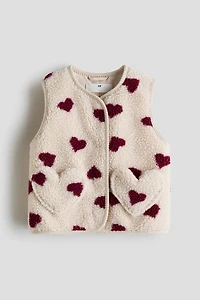 Patterned Teddy Fleece Vest