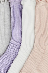 Lot de 4 paires chaussettes avec détail surjeté