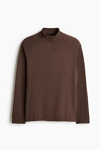 Muscle-Fit Half-Zip Sports Shirt with DryMove™