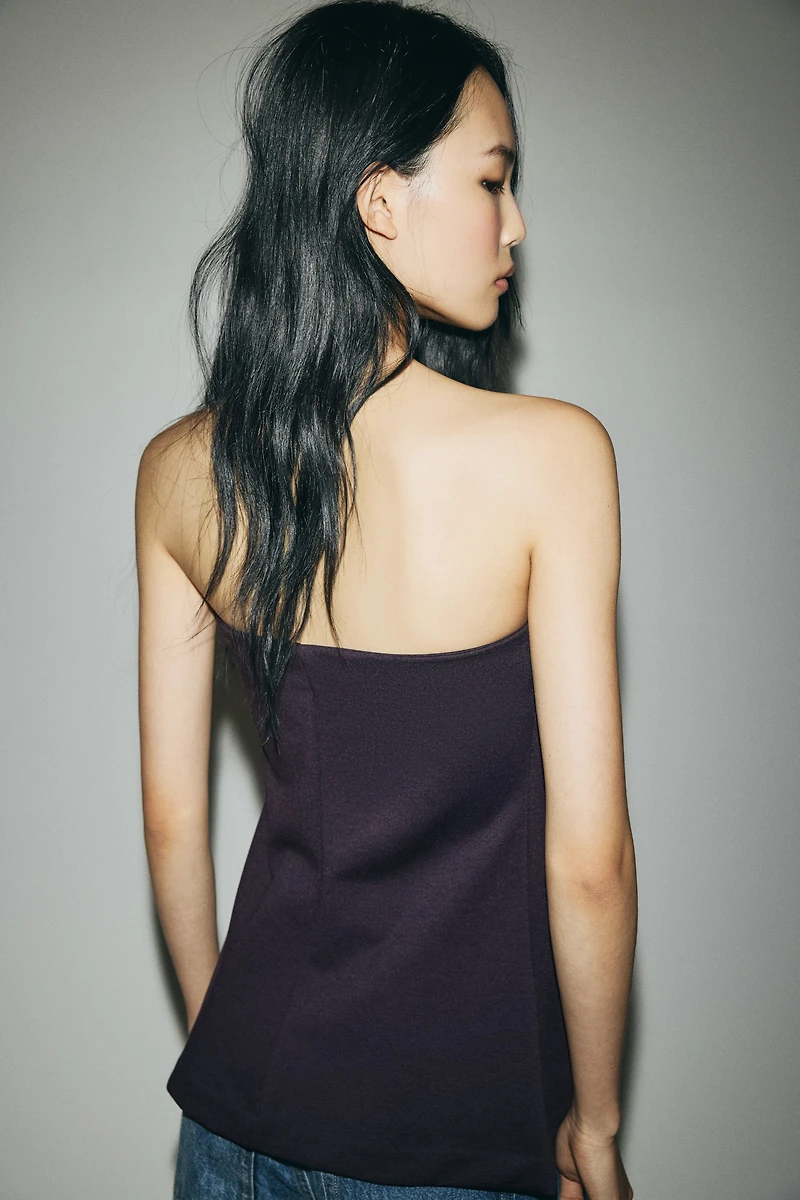 Gilet bandeau sans manches en jersey point de Rome