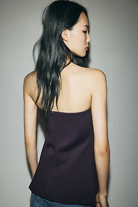Gilet bandeau sans manches en jersey point de Rome