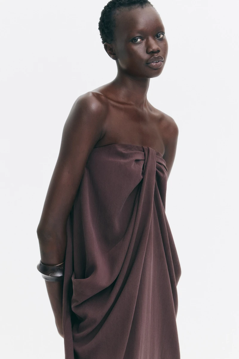 Knot-Detail Bandeau Dress