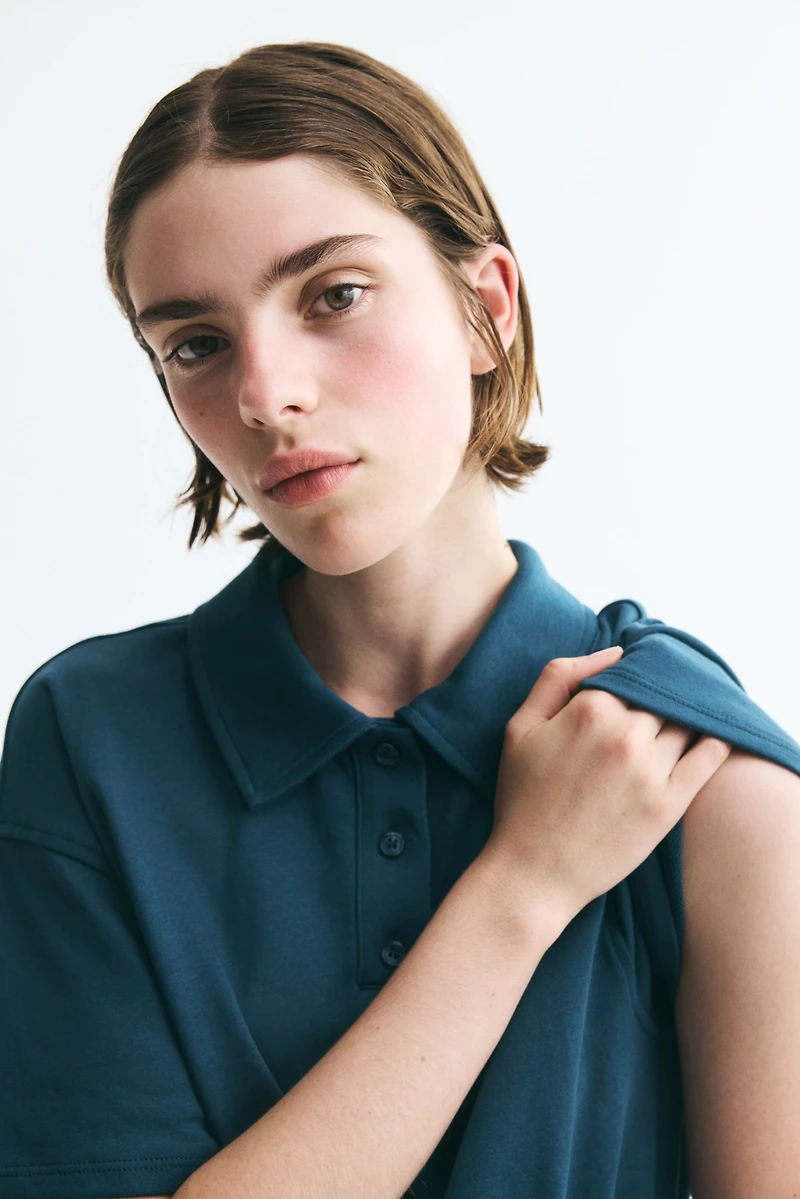 Sweatshirt Polo Dress