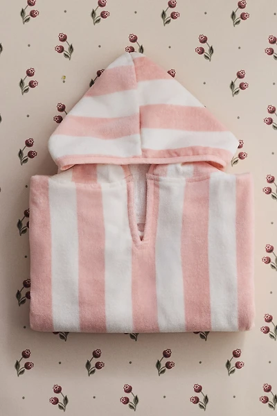 Cape de bain rayée en coton