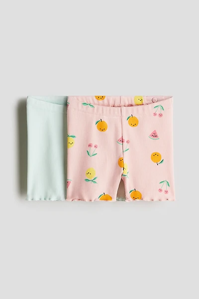 2-Pack Ribbed Bike Shorts