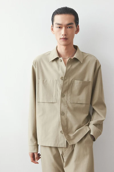 Regular-Fit Twill Overshirt