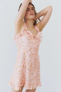 Ruffled Crêpe Dress